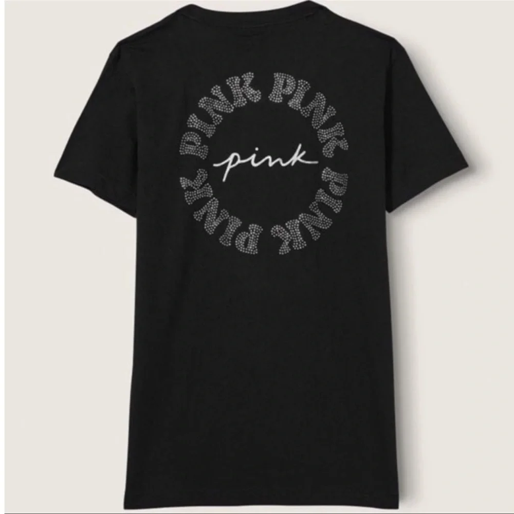 PINK VS CAMPUS SHORT SLEEVE TEE - Picture 3 of 4
